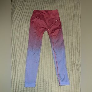 Gymshark Red and Blue Ombre Leggings